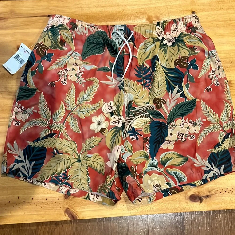 Men's Vintage Polo Sport Ralph Lauren Swim Trunks Shorts Foral Hawaiian - Picture 1 of 4